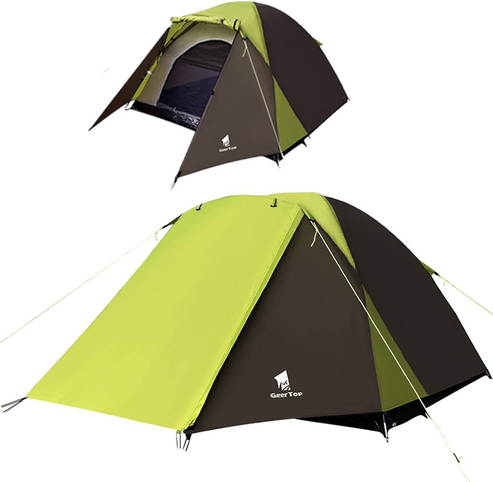 GEERTOP 2-3 Person Waterproof Backpacking Camping Tent